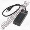 Olcsó Omega USB 3.0 HUB 4 port *black* (IT10713)